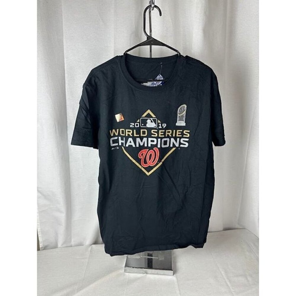 Washington Nationals 2019 World Series Champions Black Mens Large T Shirt NEW